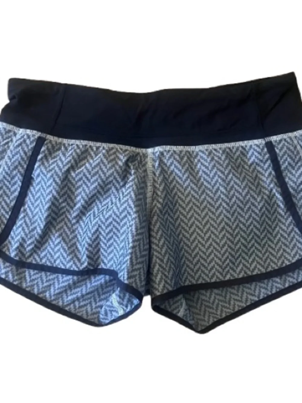 Lululemon Run Times Short *2 Giant Herringbone Swift Black White 6